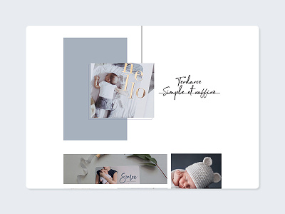 Page de tendance baby branding design logo naissance ui web webdesign website
