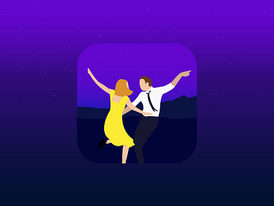 La La Land - App Icon Day 5 of Ui 100 app app icon dance film icon la la land ui 100 ui004