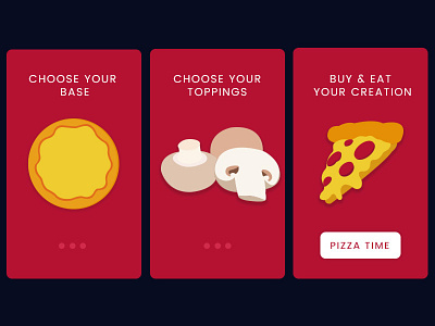 Daily UI #023 - Onboarding app day 23 food friday icon lunch onboarding pizza ui 023 ui 100