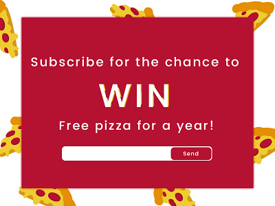Daily UI #026 - Subscribe Hint day 26 illustration pizza pop up subscribe subscribe hint ui ui 026 ui 100 win