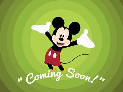 Daily Ui #48 - Coming Soon 048 cartoon character daily ui illustration mickey mouse ui ui 048 vintage