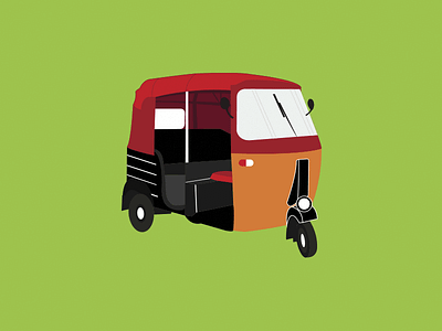 Tuk Tuk adventure illustration thailand travel tuk tuk