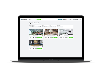 Space For Rent - Reservations Space Software Desktop UI Design