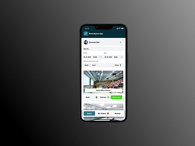 Space For Rent - Reservations Space Software Mobile UI Design