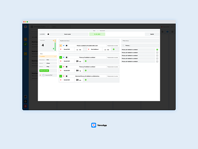 VeruApp Client Detail Desktop Care Software UI Design