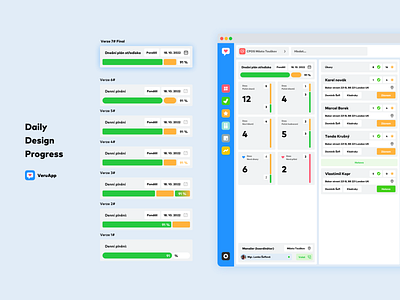 VeruApp Task Dashboard Software UI Design - Progress