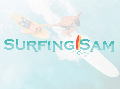 Surfing Sam adobe adobe illustrator brand identity brand naming branding creative design graphic design illustration logo logo design logo designer logo maker text vector