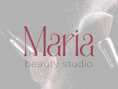 Maria beauty studio adobe adobe illustrator brand brand design brand identity brand naming branding creative design graphic graphic design illustration logo logo creator logo design logo designer logo maker text vector