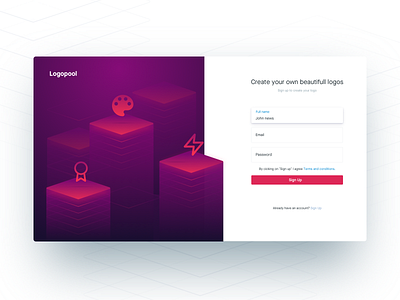 Sign up ui design illustration ui ux web webdesign