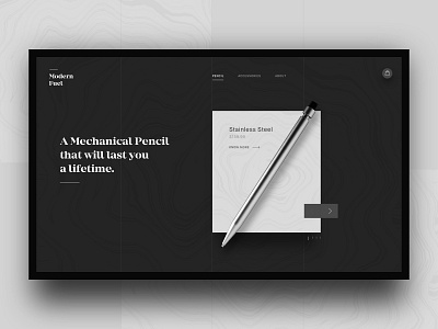Modern fuel pencil product page design typography ui ux webdesign