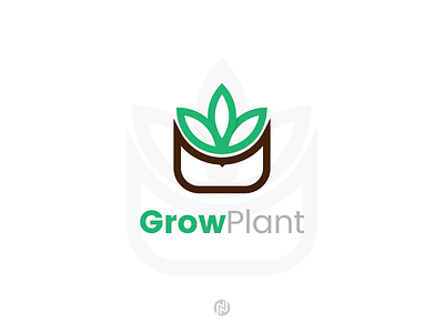 GrowPlant Logo Design | Nature Logo Mark app branding design graphic design illustration logo typography ui ux vector