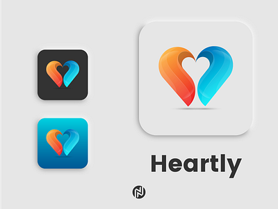 Glossy Heart Logo Design | Gradient Logo app branding design glossylogo gradientlogo graphic design graphicdesign graphics illustration illustrator logo logodesign minimaldesign typography ui ux vector
