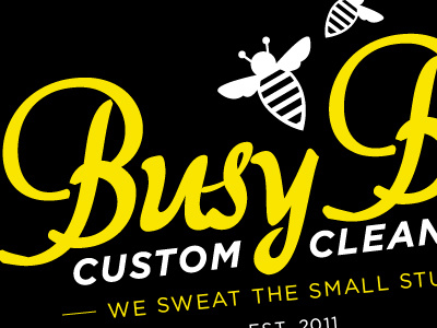 Busy Bee Custom Cleaning Branding bee busy cleaning custom logo