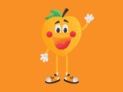 Flat Peach Mascot