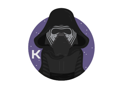 K is for Kylo Ren darth vader kylo ren star wars the dark side the force awakens