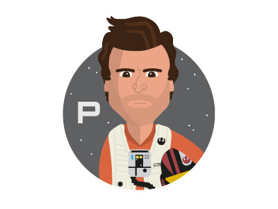 P is for Poe Dameron jedi poe dameron star wars the force awakens the resistance
