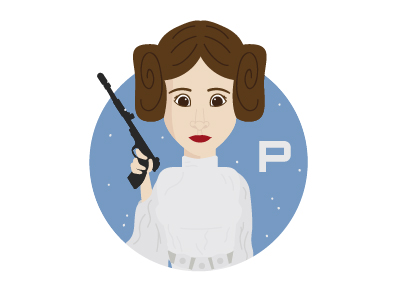 P is for Princess Leia leia organa princess leia star wars star wars alphabet the force awakens