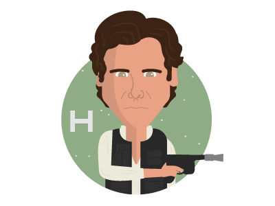 H is for Han Solo chewy han han solo star wars the force awakens wookie