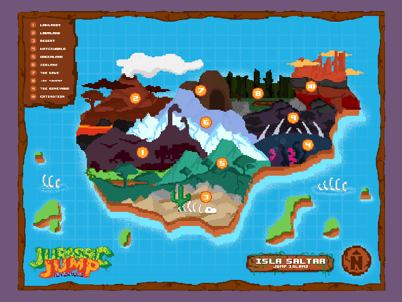 Jump Island Map game design game dev ios games dinosaurs jurassic jump jurassic world jurassic park