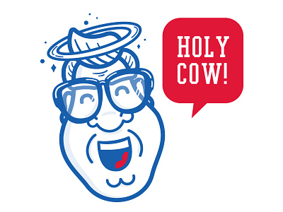 Holly Cow - Harry Caray - Harry Caray Holy Cow - Sticker