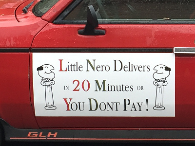 Little Neros Pizza Car!