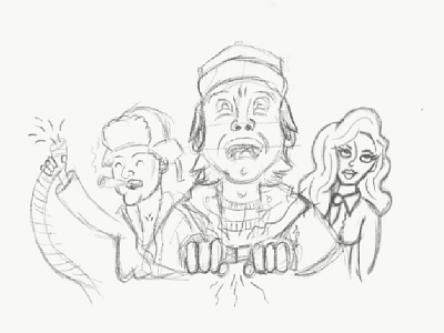 Christmas Vacation iPad Pro Sketch WIP apple pencil chevy chase christmas movies christmas vacation cousin eddie ipad pro