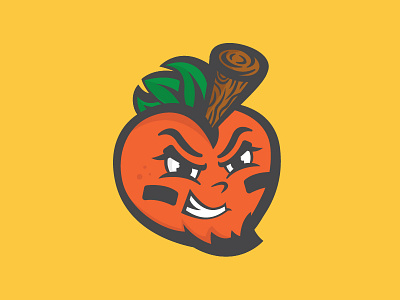 What up Peaaatch baseball logo creative south georgia mascot peach peach gotees sports mascot