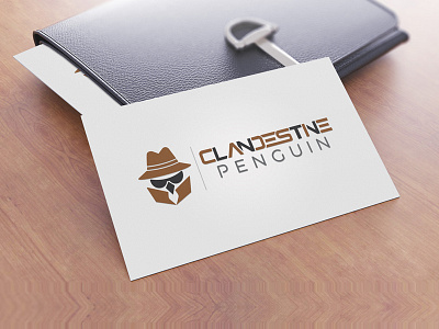 Clandestine Penguin Logo Design creative logo design graphic design poster design print design