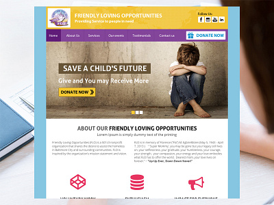 Friendly Loving Opportunities Website Design charity website design ngo website design inspiration