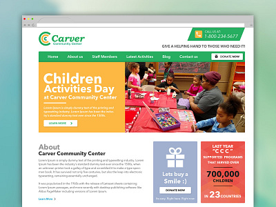 Carver Community Center center community design for template web