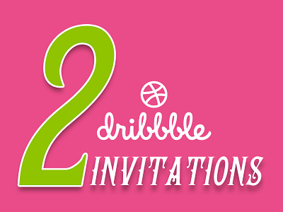 Two Dribbble Invitations dribbble invitations two