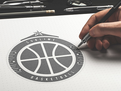 Sublime Basketball Logo Design ball basketball basketball logo brand branding design illustration logo logo design sketch sport sport branding vector