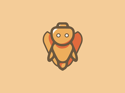 AngelBot angel bot brown orange robot