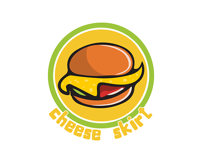 Cheese Skirt burger cheese design dress food green ham hamburger logo orange skirt yellow