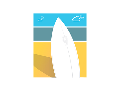 Cloud 9 surf beach blue branding cloud design icon illustration logo sea sport surf ui ux vector