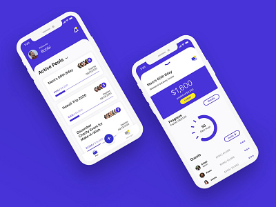 Money pooling app concept design