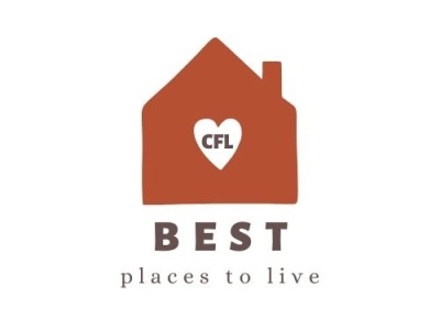 CFL Best P{laces To Live Logo branding design illustration logo vector