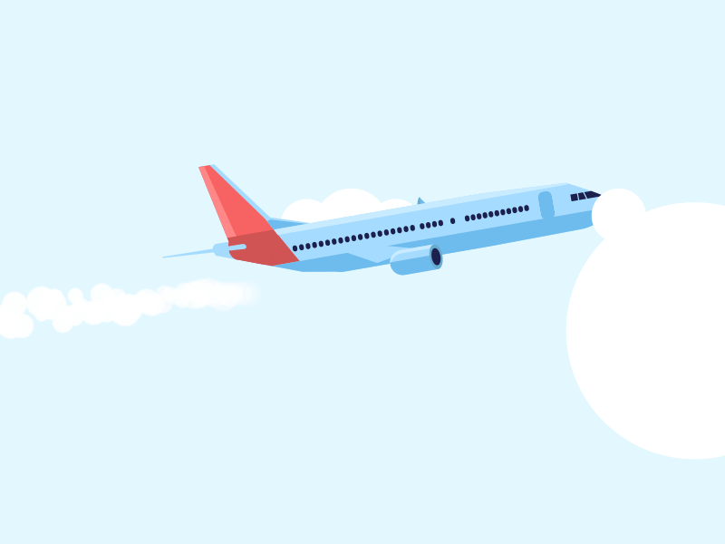 Airplane airplane animation cloud gif illustration loop motion plane sky