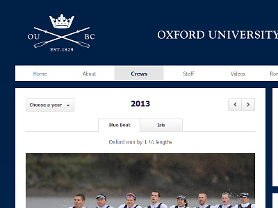 OUBC website oubc oxford oxford university oxford university boat club rowing web design website