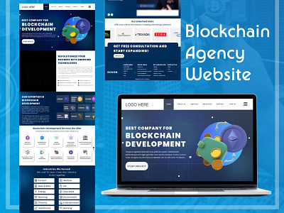 Blockchain Agency Website Design blockchain website creative web design crypto crypto website nft ui ux web design