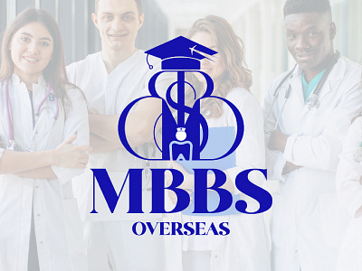 MBBS Overseas Consultant Logo Design branding creative logo freelance design graphic designer hospital logo indian designer logo logo design medical logo