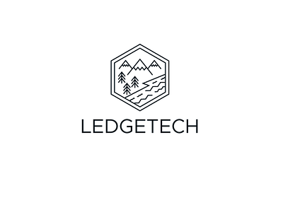 Ledgetech illustration logo mountain nature