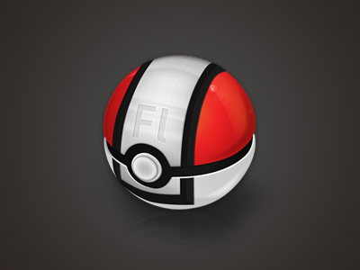 Adobe Flash Pokeball adobe black flash icon metal pokeball pokemon red white