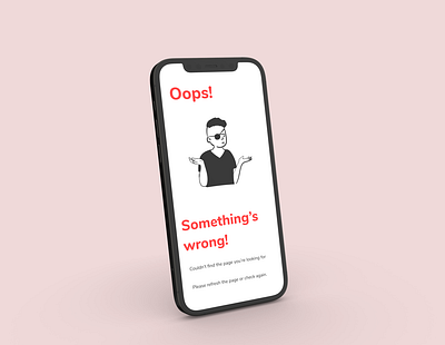 Error 404 page UI design app appdesign branding clean design error illustration minimalistic pagenotfound simple ui uiux ux vector