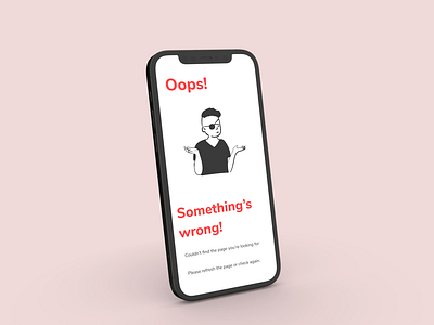 Error 404 page UI design