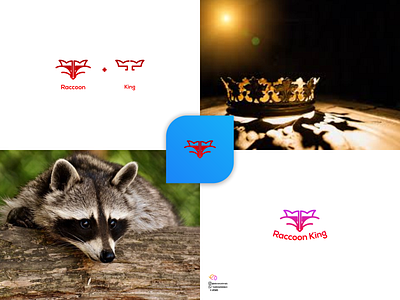 Raccoon King 2d 3d animal logo animation app branding colorfull design graphic design illustration logo motion graphics ui