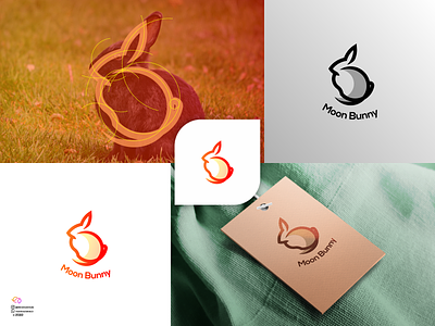 Moon Bunny 3d animal logo animation app branding colorfull design graphic design illustration logo motion graphics pet ui