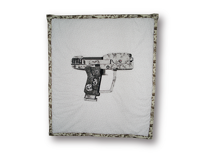 I Need a Weapon....Quilt blanket bungie classic floral floral pattern halo halo 1 halo combat evolved halo infinite machine stitched master chief pistol quilt quilted stitched vector video games