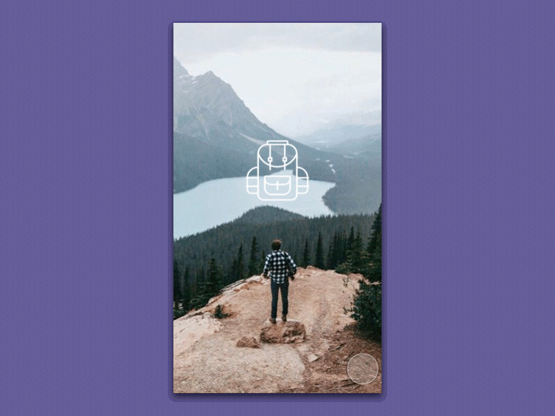 Sign In & Sign Up Animation registration log in sign in ux sign up travel traveller ios app mountains principle gif