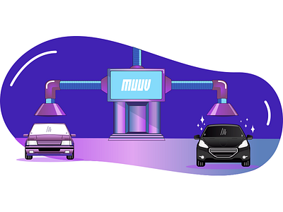 car swap MUUV design illustration ui ux vector web website